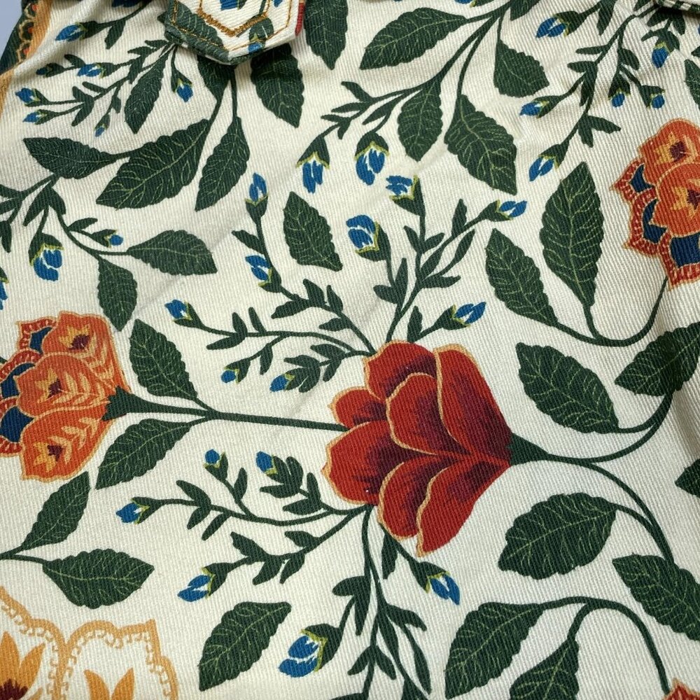 Farm Rio Women’s Sand Garden Tapestry Belted Shorts – Green Multi – Size 24 - Picture 3 of 12